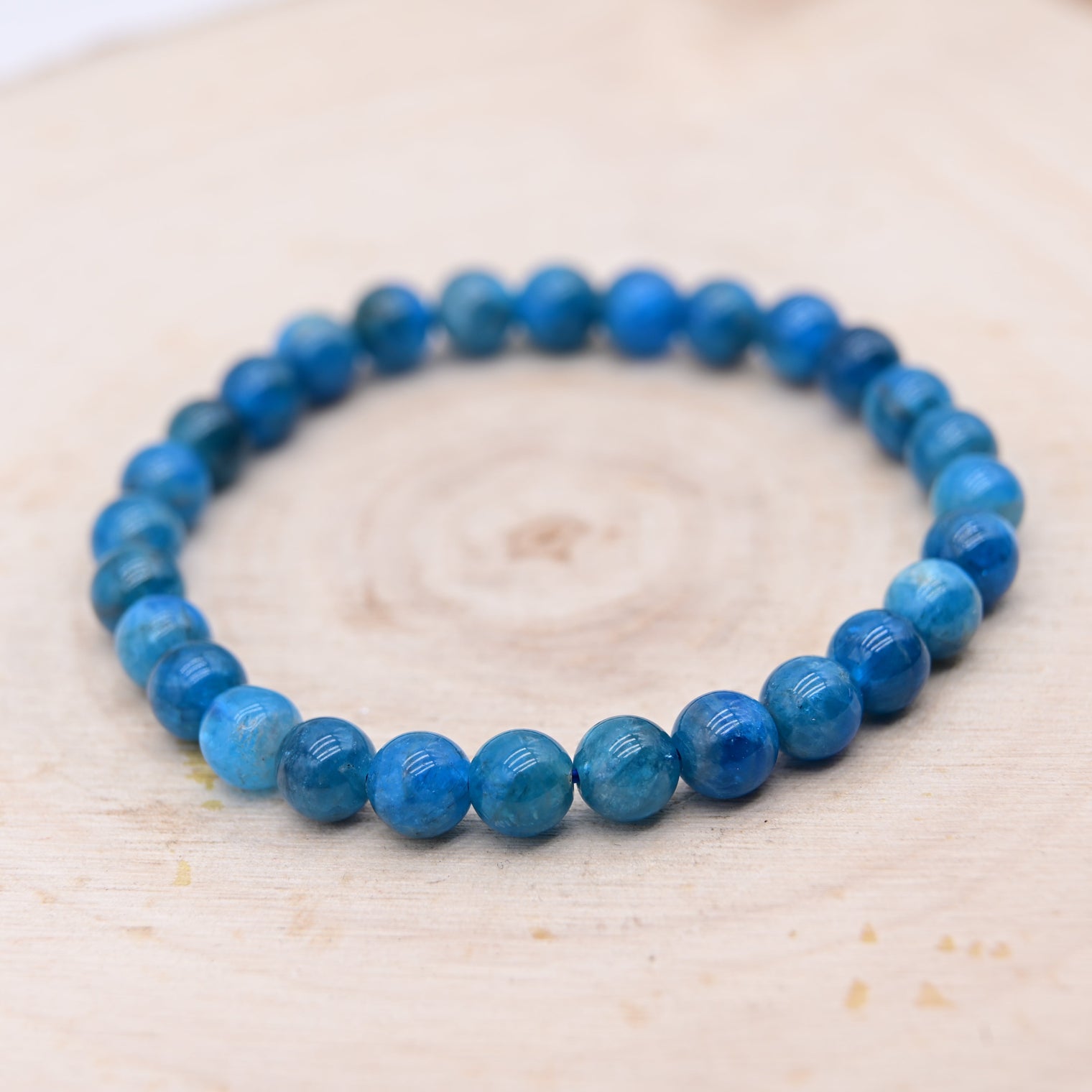 Bracelet Apatite Bleue "Volonté"