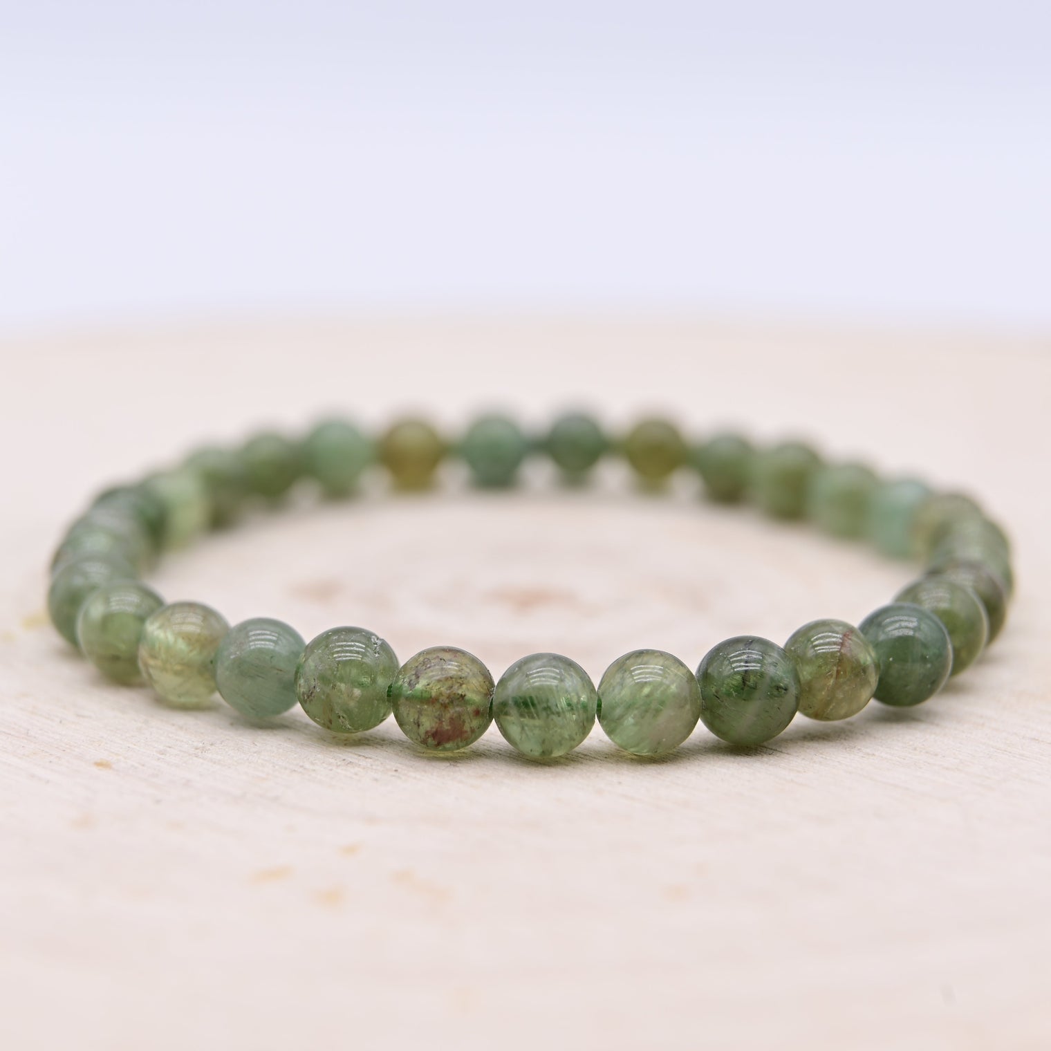 Bracelet Apatite Verte "Motivation"