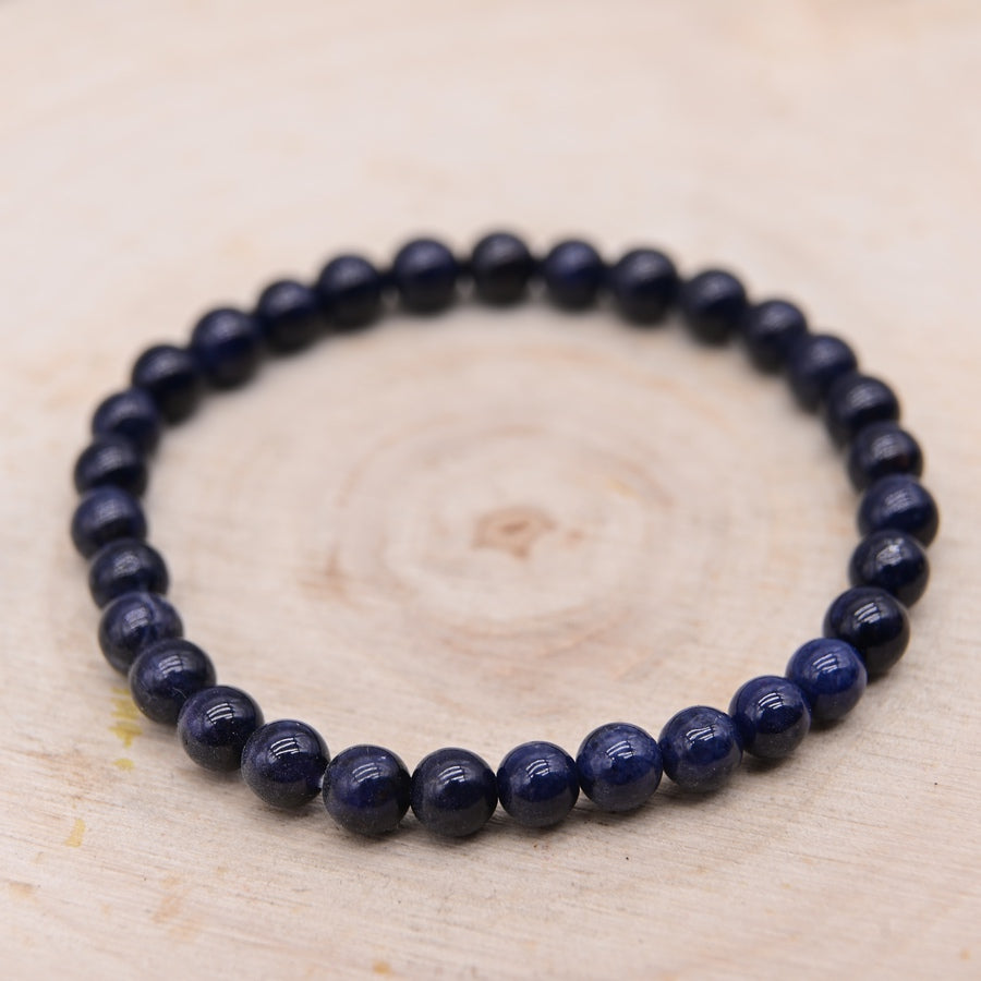 [RARE] Bracelet en Saphir Bleu 5,5mm "Sagesse et Protection" - Extra