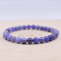 [RARE] Bracelet en Tanzanite Bleue 6mm "Éveil et Protection" - Extra