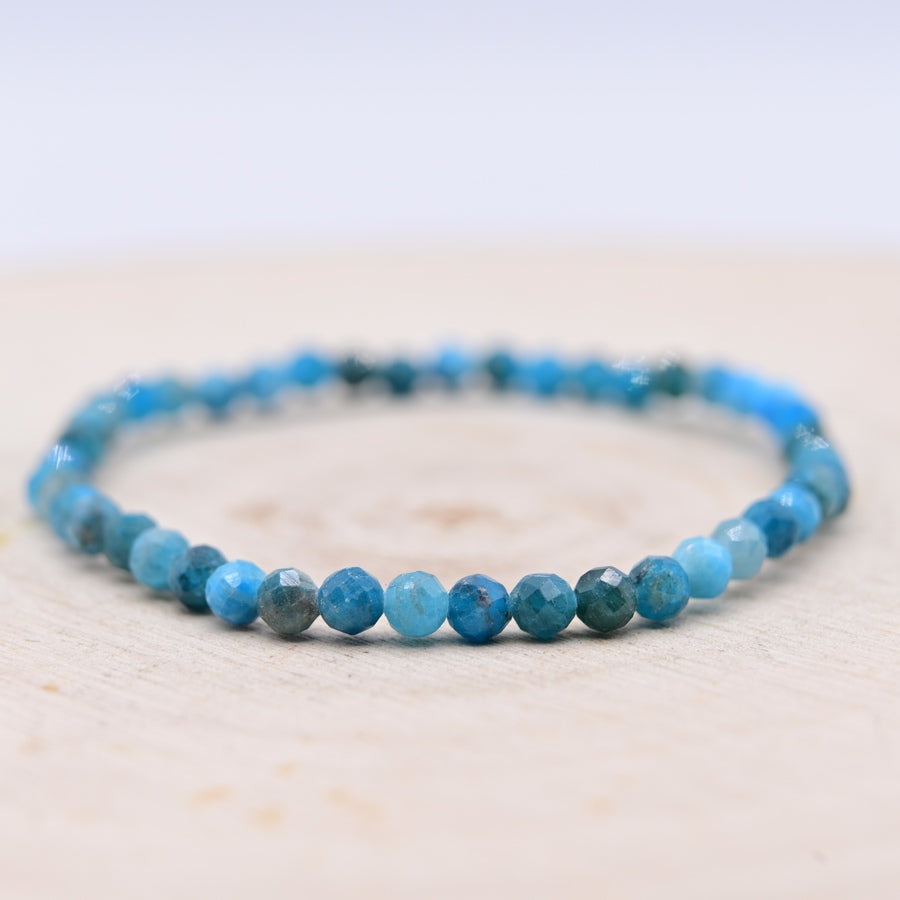 Bracelet Facetté Apatite Bleue "Volonté"