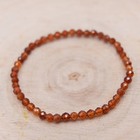 Bracelet Facetté Grenat Brun Hessonite "Passion"