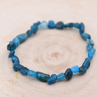 Bracelet Roulé Apatite Bleue "Volonté"