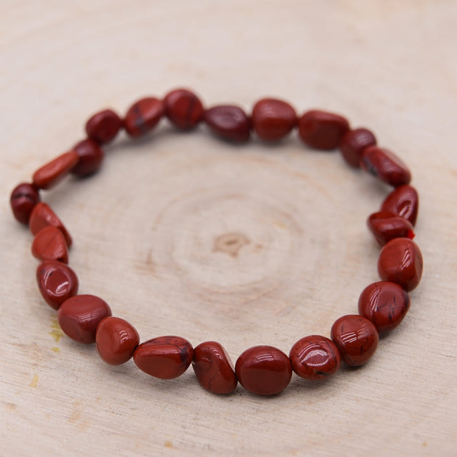 Bracelet Roulé Jaspe Rouge "Vitalité"