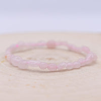 Bracelet Roulé Quartz Rose "Amour"