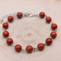 Bracelet Ayanna Jaspe Rouge "Vitalité"