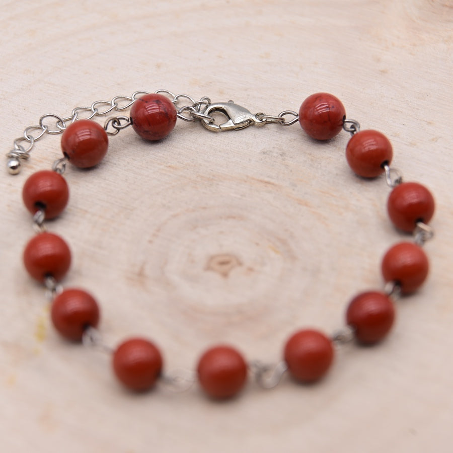 Bracelet Ayanna Jaspe Rouge "Vitalité"