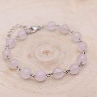 Bracelet Ayanna Quartz Rose "Amour"