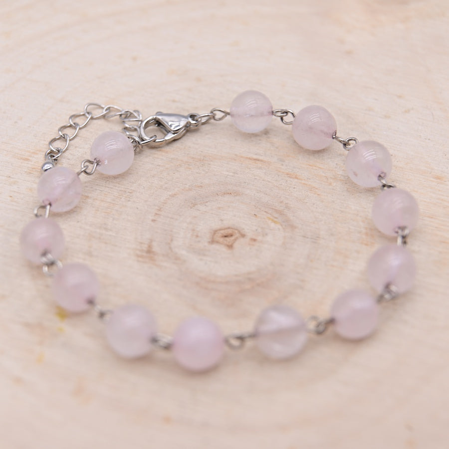 Bracelet Ayanna Quartz Rose "Amour"