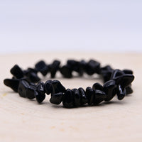 Bracelet Baroque Obsidienne Noire "Armure"