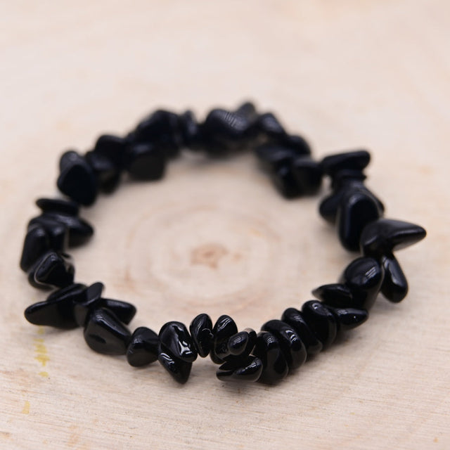 Bracelet Baroque Obsidienne Noire "Armure"