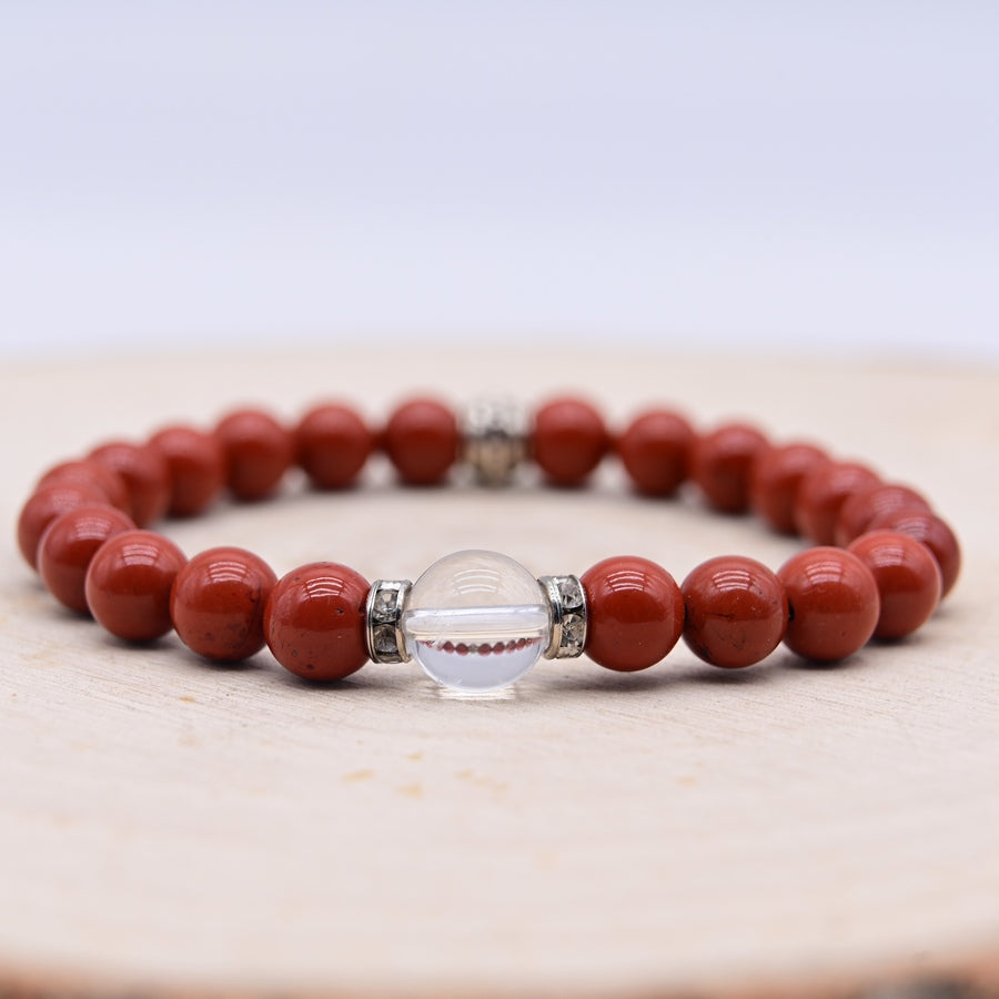 Bracelet Nikiti Jaspe Rouge "Vitalité"