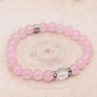 Bracelet Nikiti Quartz Rose "Amour"