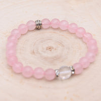 Bracelet Nikiti Quartz Rose "Amour"