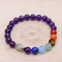 Bracelet Améthyste Bouddha 7 Chakras