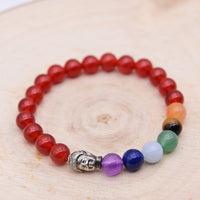 Bracelet Cornaline Bouddha 7 Chakras