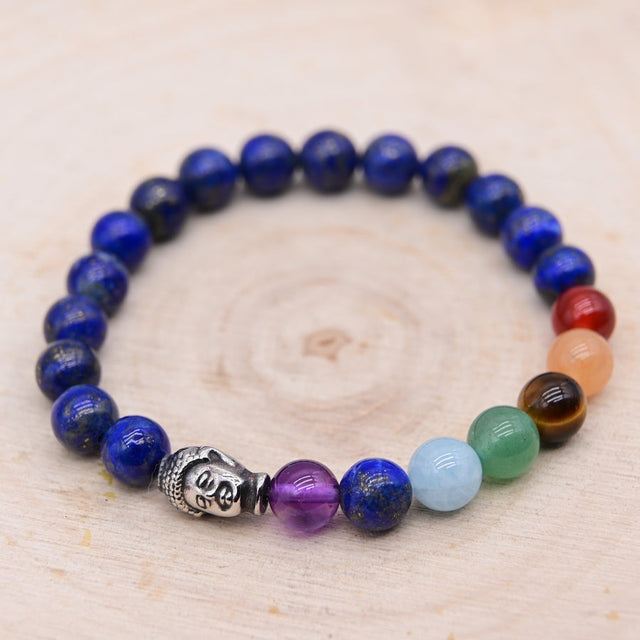 Bracelet Lapis Lazuli Bouddha 7 Chakras