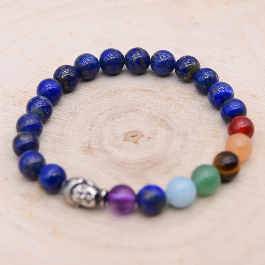 Bracelet Lapis Lazuli Bouddha 7 Chakras