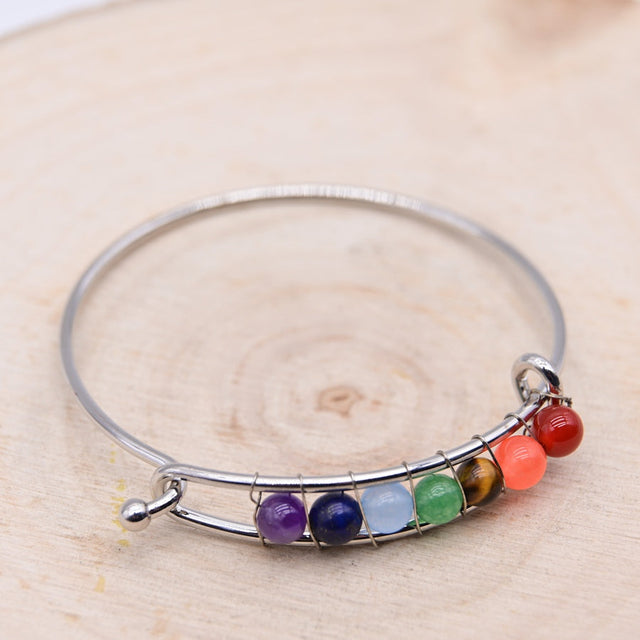 Bracelet Argenté 7 Chakras