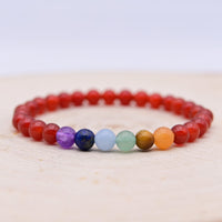 Bracelet Cornaline 7 Chakras