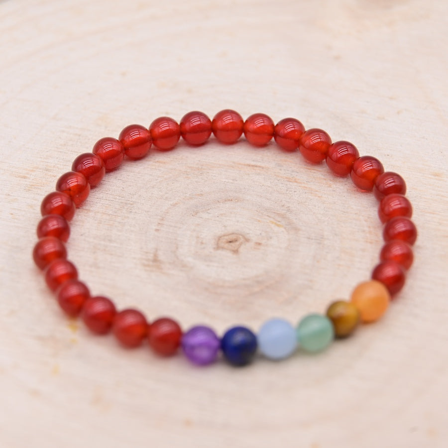 Bracelet Cornaline 7 Chakras