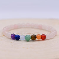 Bracelet Quartz Rose 7 Chakras