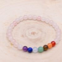 Bracelet Quartz Rose 7 Chakras