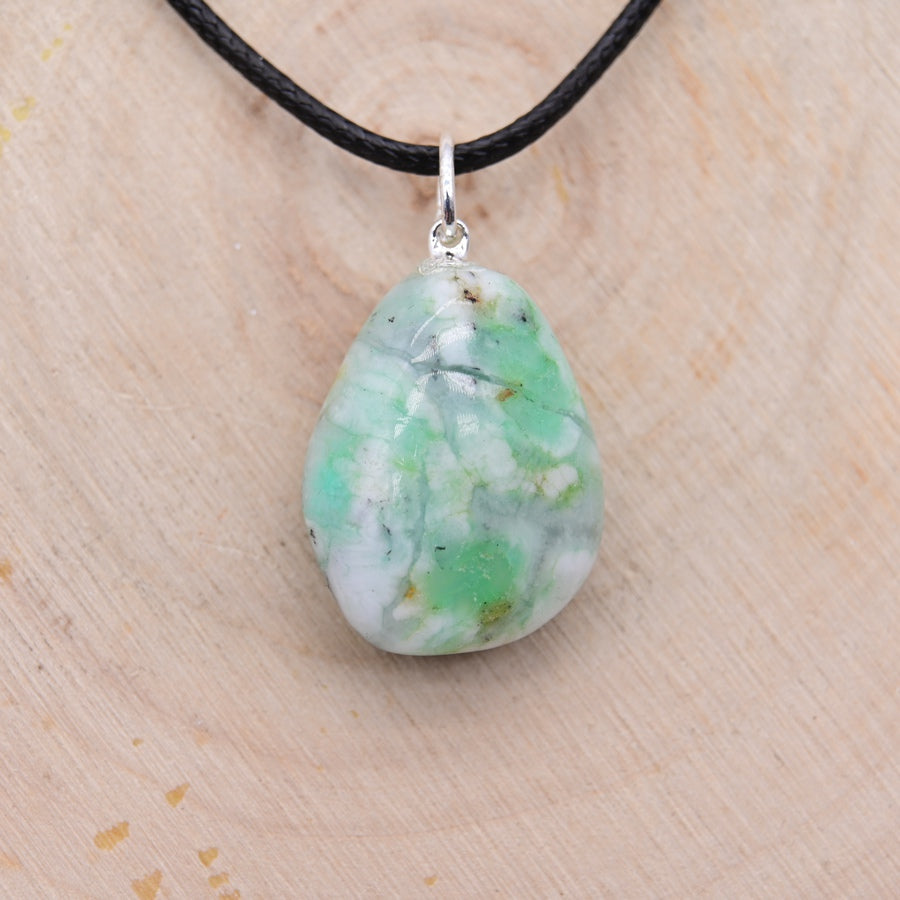 Pendentif Roulé Chrysoprase "Tolérance"