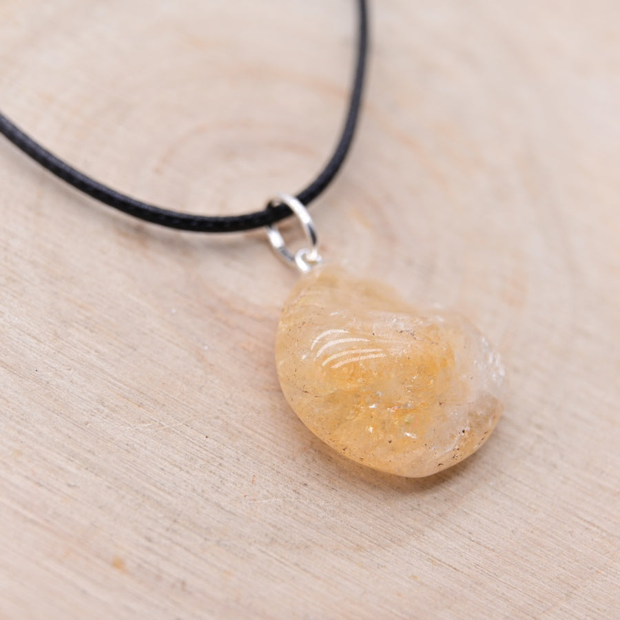 Pendentif Roulé Citrine "Abondance"