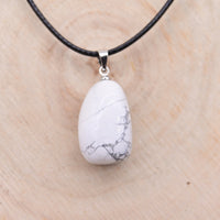 Pendentif Roulé Howlite "Patience"