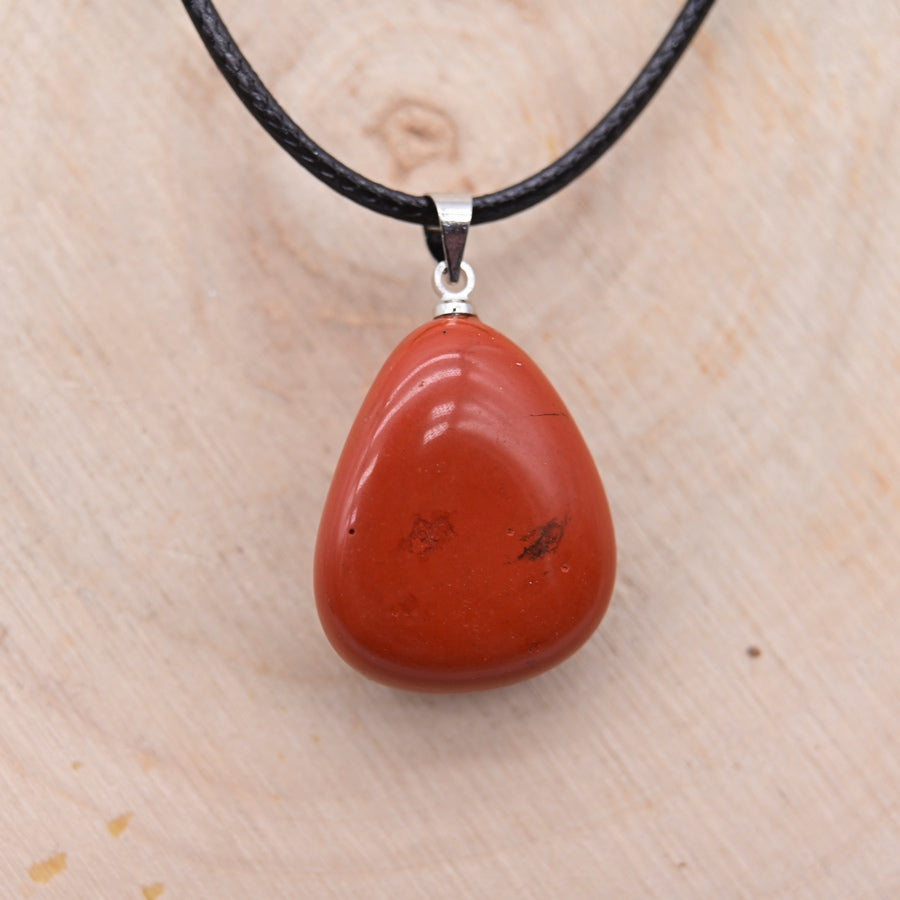 Pendentif Roulé Jaspe Rouge "Vitalité"