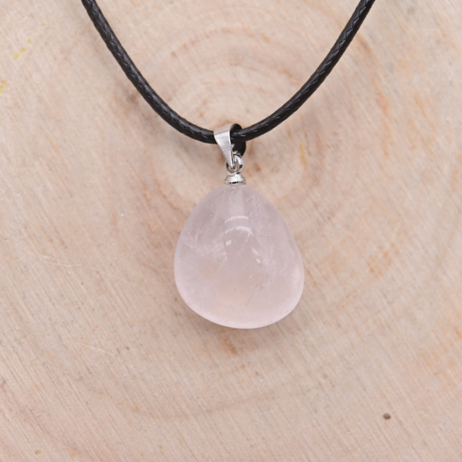 Pendentif Roulé Quartz Rose "Amour"