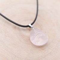 Pendentif Roulé Quartz Rose "Amour"