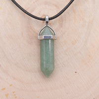 Pendentif Pointe Hexa Aventurine Verte "Tranquilité"