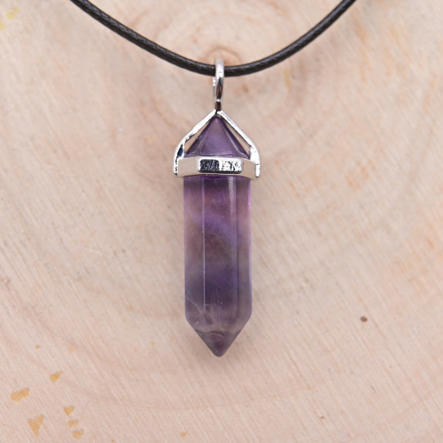 Pendentif Pointe Hexa Fluorite "Concentration"