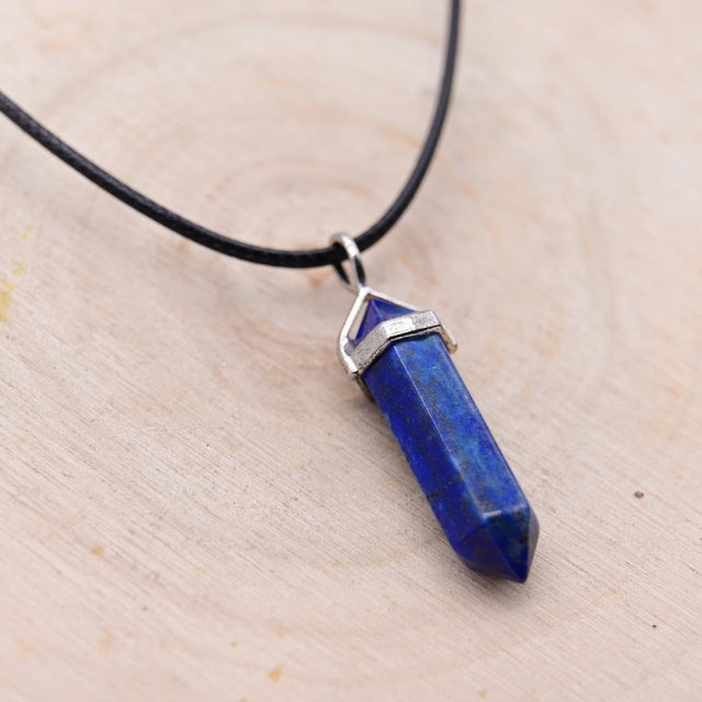 Pendentif Pointe Hexa Lapis Lazuli "Communication"