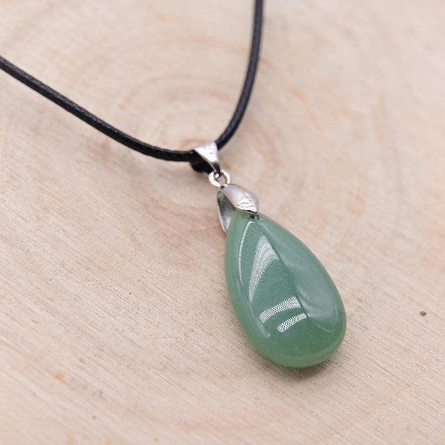 Pendentif Goutte Aventurine Verte "Tranquilité"