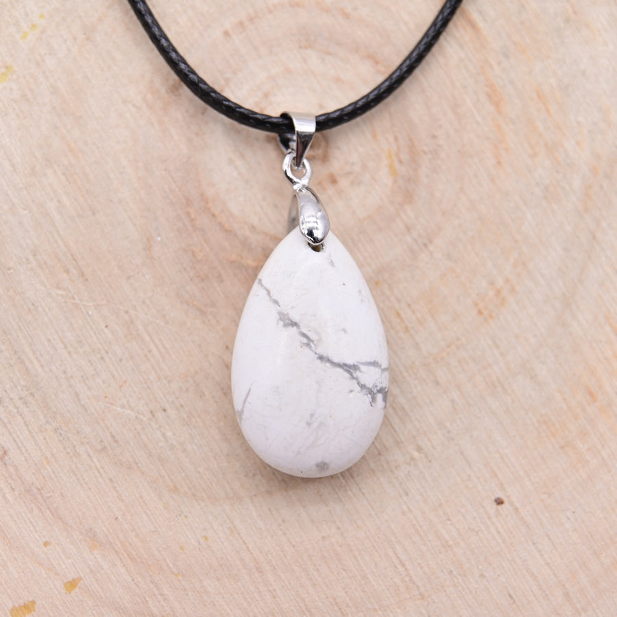 Pendentif Goutte Howlite "Patience"