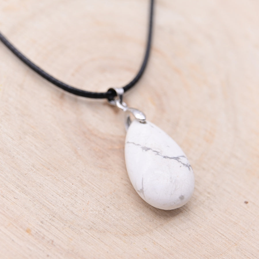 Pendentif Goutte Howlite "Patience"