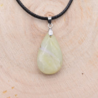 Pendentif Goutte Jade de Chine "Chance"