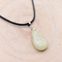 Pendentif Goutte Jade de Chine "Chance"