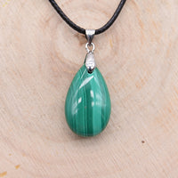 Pendentif Goutte Malachite "Transformation"