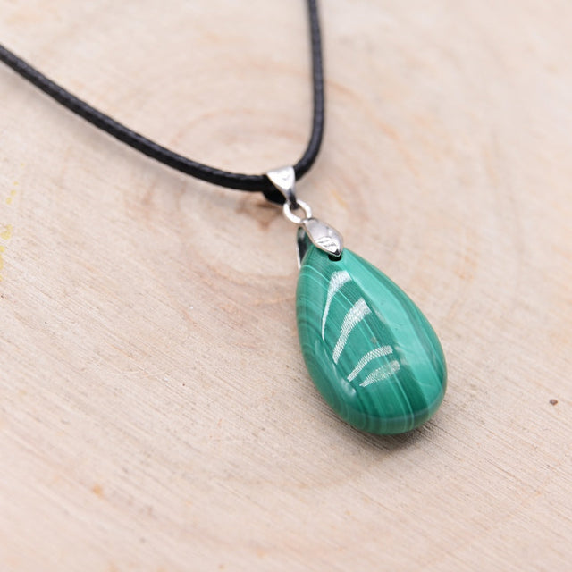 Pendentif Goutte Malachite "Transformation"