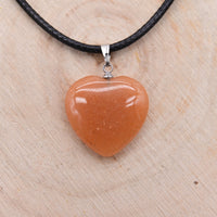 Pendentif Coeur Aventurine Orange "Motivation et Confiance"