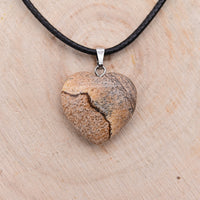 Pendentif Coeur Jaspe Paysage "Exploration Intérieure"