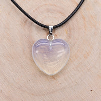 Pendentif Coeur Opaline "Ouverture Spirituelle"