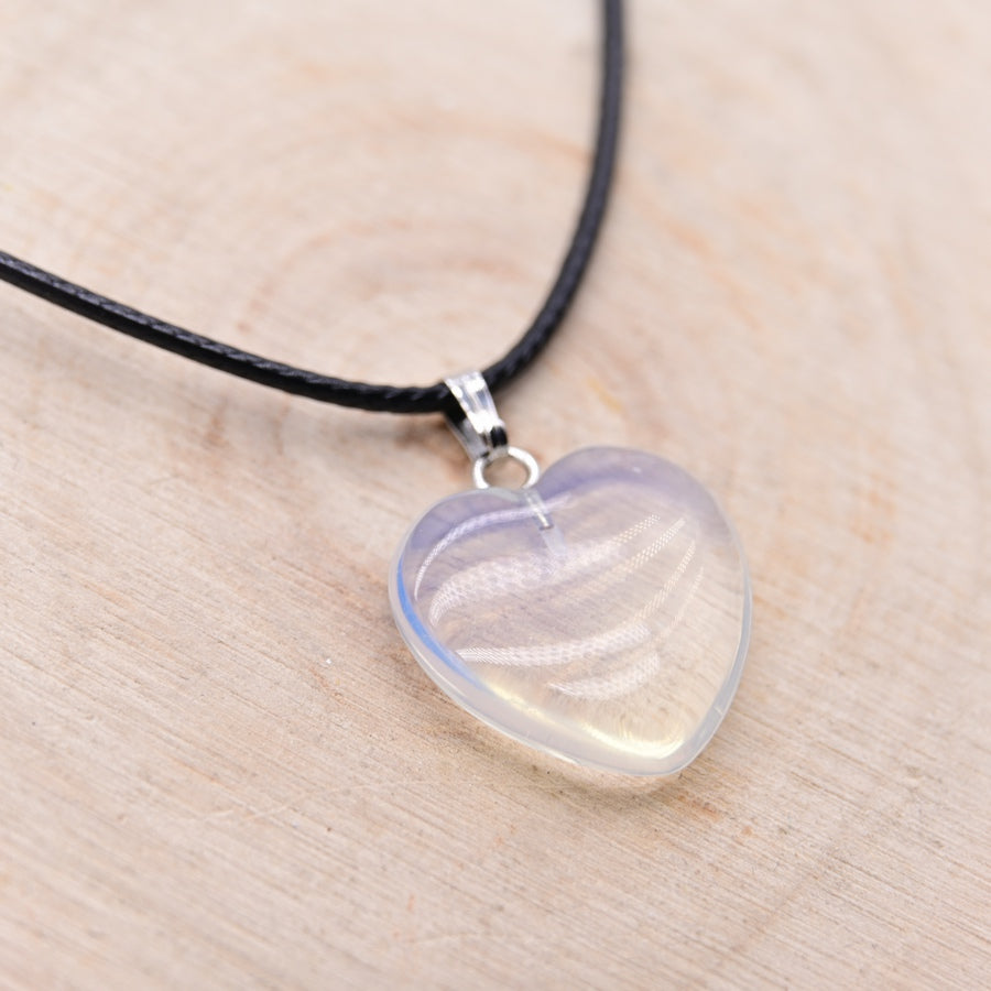 Pendentif Coeur Opaline "Ouverture Spirituelle"