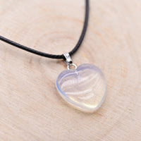 Pendentif Coeur Opaline "Ouverture Spirituelle"