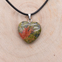 Pendentif Coeur Unakite "Croissance Personnelle"