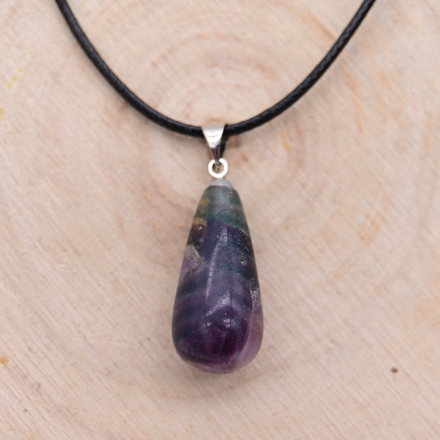 Pendentif Larme Fluorite "Concentration"